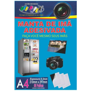 Manta de Imã Adesivada  - 05 unidades no pacote - Folha A4 em Oferta na Shopee