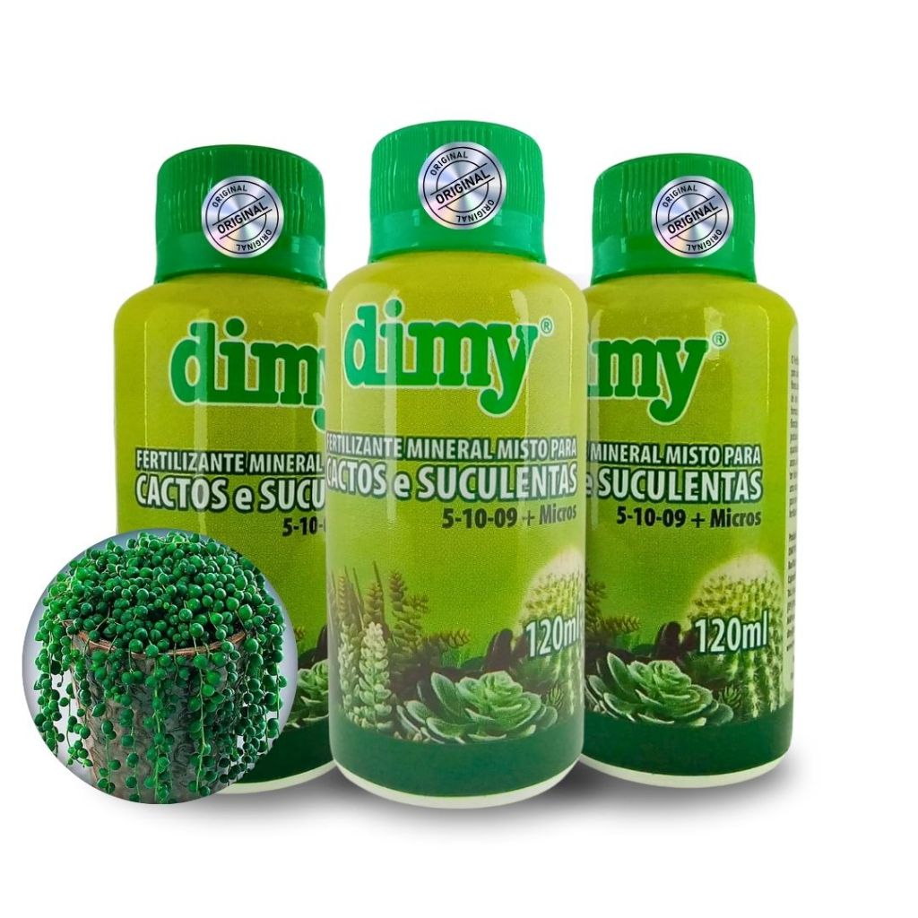 Kit 3 Adubo Concentrado para Suculentas Colar de Pérolas