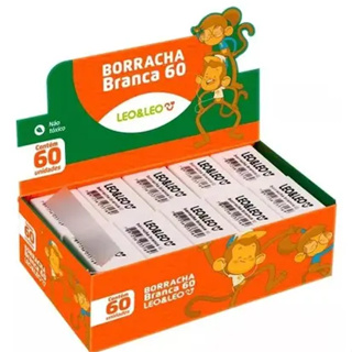Borracha escolar branca numero 60 em Oferta na Shopee