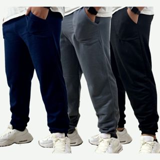 Kit 2 Calça Moletom Masculina Com Punho E Elastico Peluciada Muito Confortavel Com Forro em Oferta na Shopee