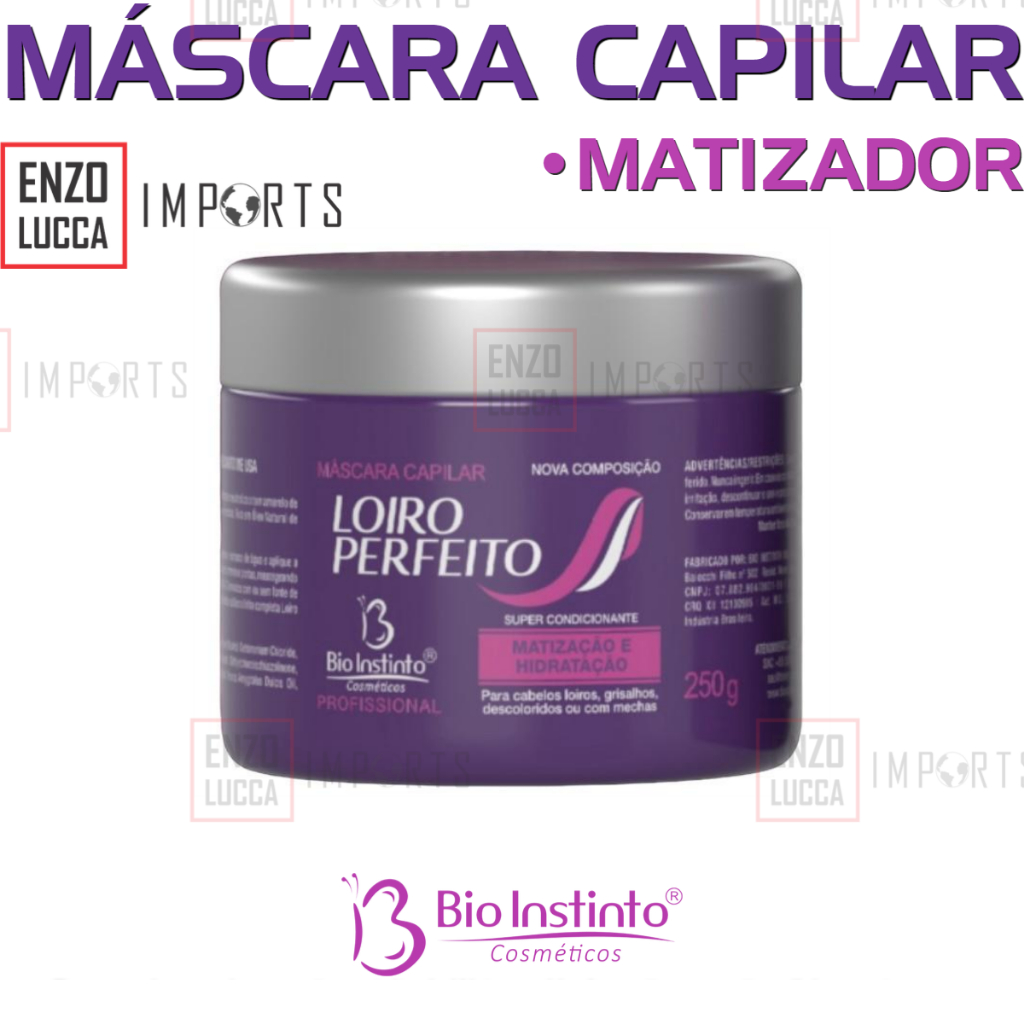 Máscara Loiro Perfeito Matizadora Bio Instinto  250g em Oferta na Shopee