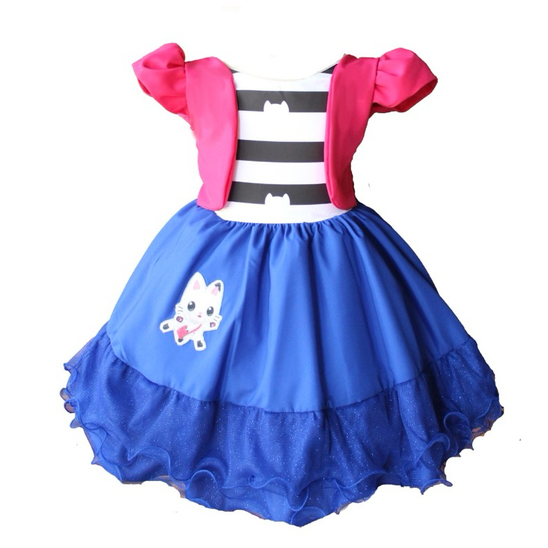 Vestido Infantil Casa Mágica Listrado Roupa Gabi com Tiara em Oferta na Shopee