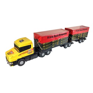 Caminhão Bitrem Graneleiro C/ Lona Brinquedo Gigante 1,30m