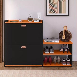 Sapateira Milano Banquinho 21 Pares Sapato Organizadora Prateleira Gaveta Basculante Hall ...