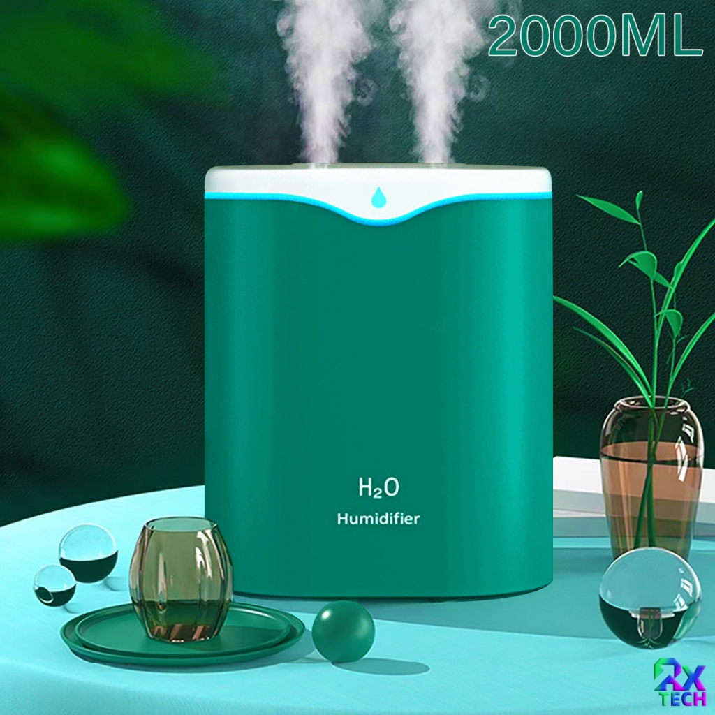 Umidificador De Ar E Aromatizador Grande 2 Litros Bicos Dupla Difusor Aromatizador De Ambiente Purificador De Ar
