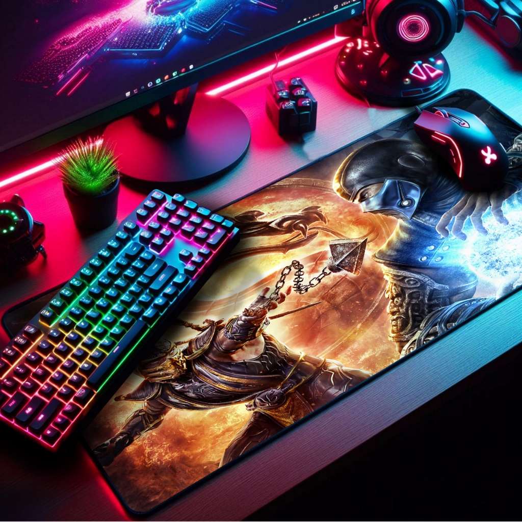 Mouse Pad Gamer Premium Extra Grande 120x60cm Borda Costurada Diversas Estampas RPG Arcade Games