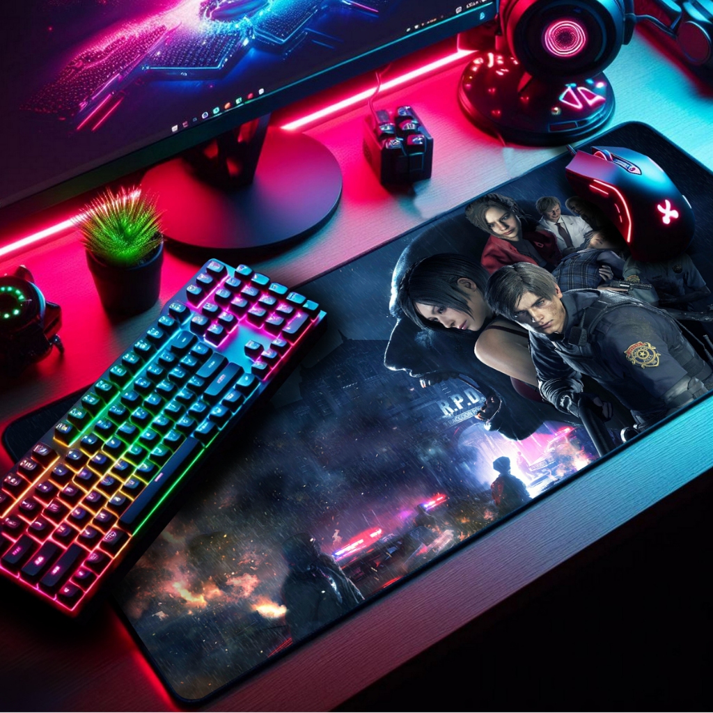 Mouse Pad Gamer Premium Extra Grande 90x40cm Borda Costurada Estampas FPS Jogos de Tiro