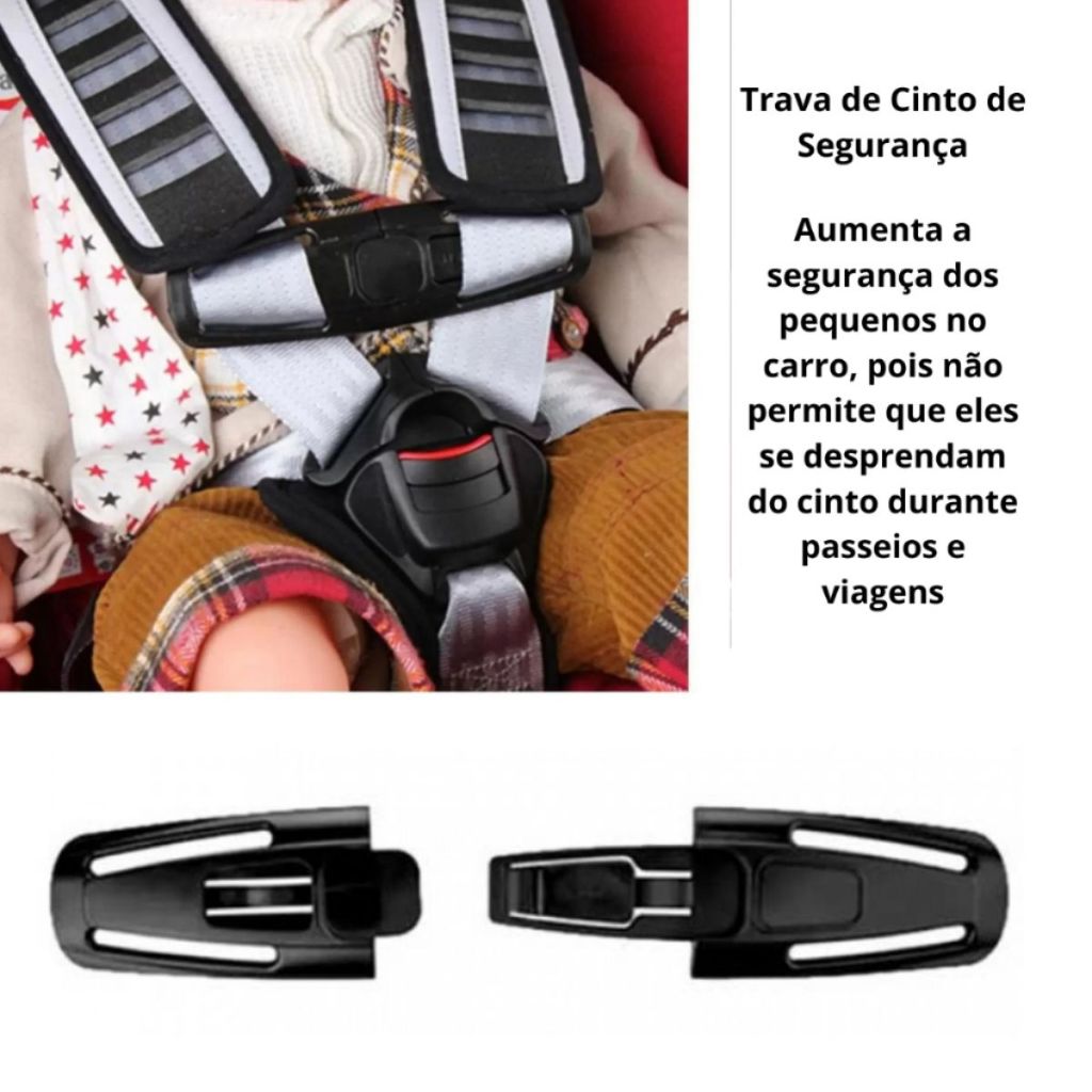 Cinto DE Segurança Para Carro Trava Cadeirinha Fivela Assento de Bebê Fixa Clipe Comforto Infantil