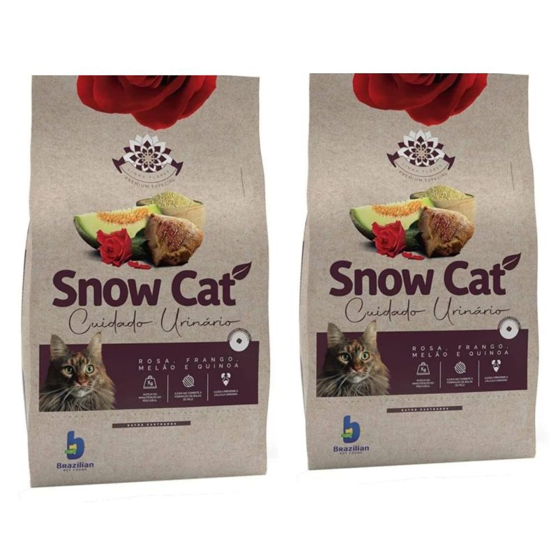 Ração cuidado urinário gato castrado snow cat 1kg ( kit 2 unidades)Urinária, Rins,Preveção em Oferta na Shopee