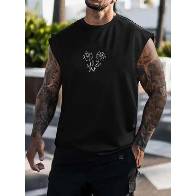 Camisa Regata Básica Longline Oversized em Algodão 30.1 Musculação Casual Promoção