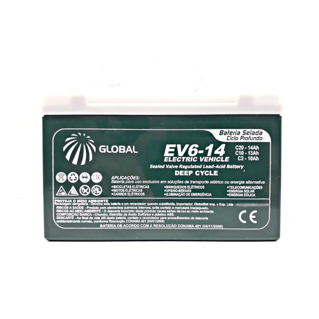 Bateria Lc-r0612p (6v,12ah/20hr) - Selada - 6v 12ah - Ev6-14