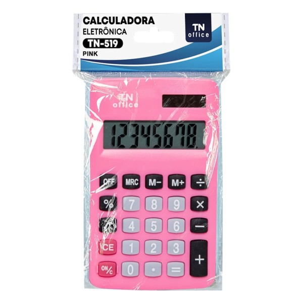 CALCULADORA ELETRÔNICA TN - 519  TN OFFICE TRÊS CORES