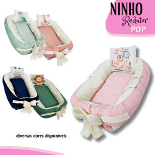 CAPA de Ninho Redutor de Berço com Almofada Estampada (SEM ENCHIMENTO) em Oferta na Shopee