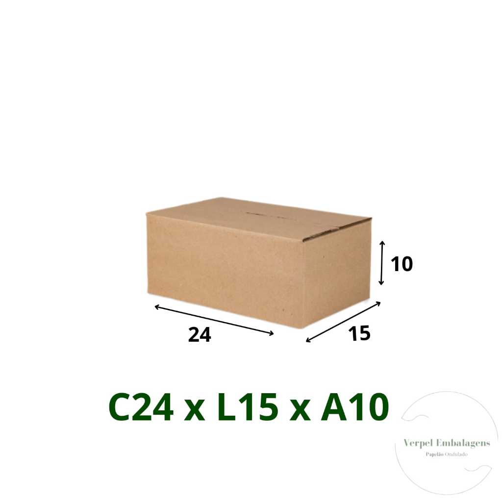 Verpel Embalagens 1 Caixa de Papelão 24x15x10 Sedex Correios