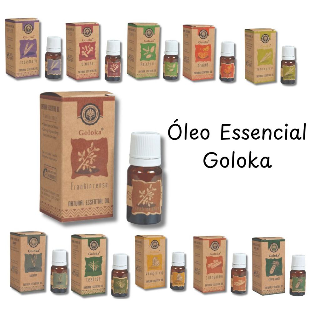 Oleo Essencial Goloka Indiano Importado Blend Puro de 05 a 10 ML