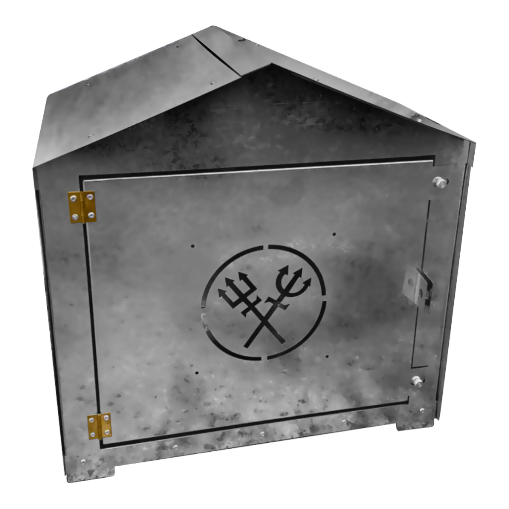 Casinha Tronqueira 35x35x25 Exu Pomba Gira Tridente s/ Pintar em Oferta na Shopee