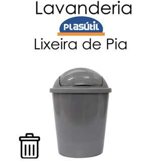 Lixeira de Pia Basculante /Linha Kit de lavanderia - Plasútil - Praticidade, oranização e durabilidade em Oferta na Shopee