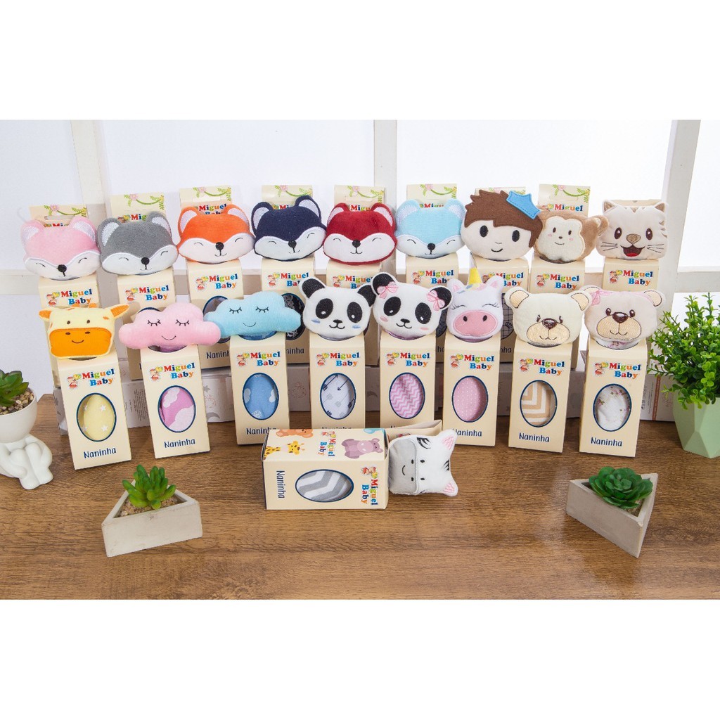 Kit Naninha 03 Peças com Pendedor de Chupeta para Bebê