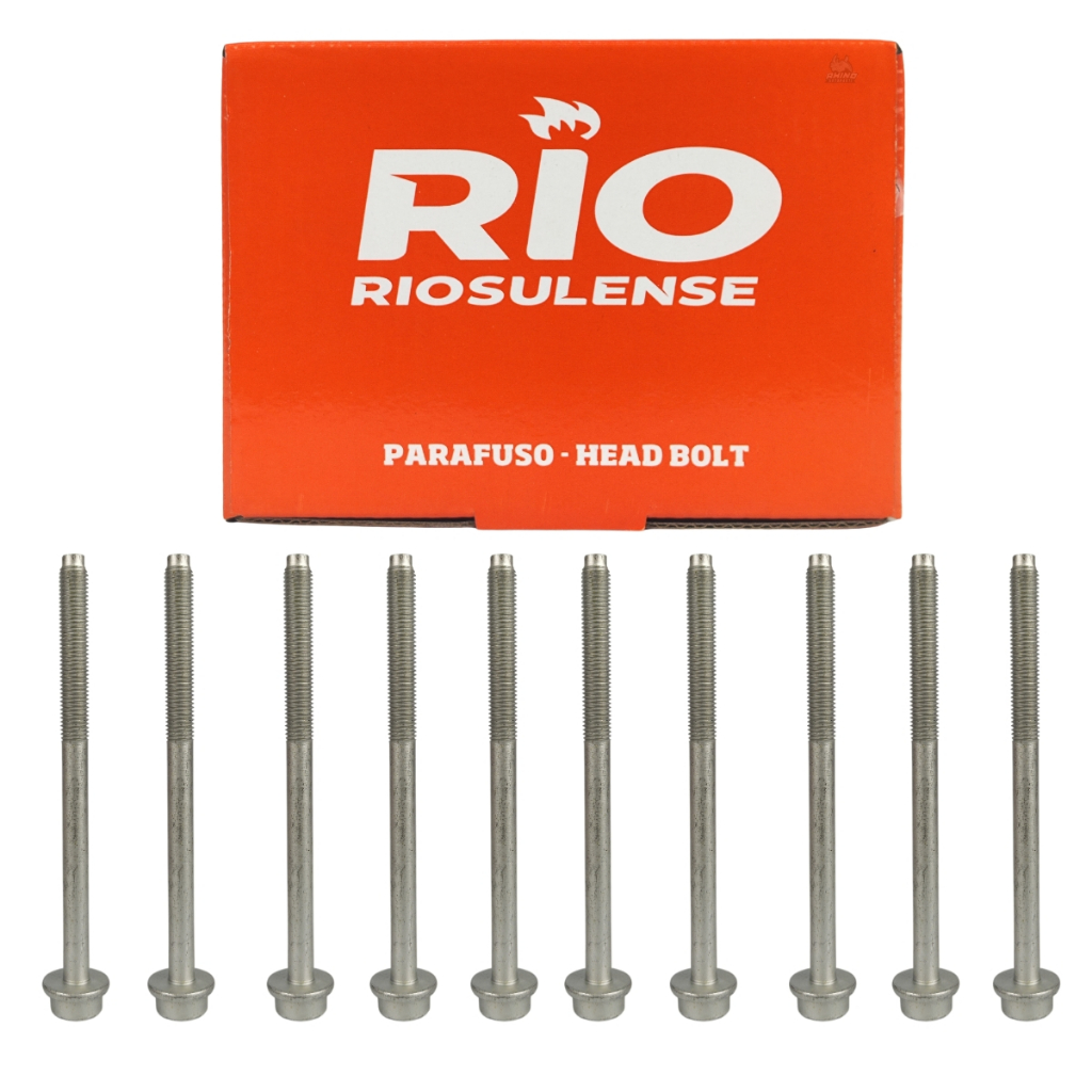Kit 10 Parafusos Cabeçote Volkswagen Gol Fox Kombi Polo Saveiro Crossfox 1.0, 1.4, 1.6 L Gasolina