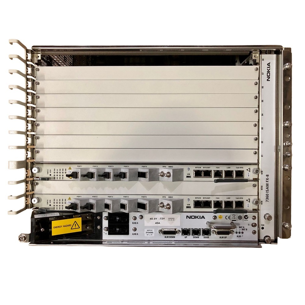 OLT NOKIA ALCATEL  7360 ISAM FX-8 19" 10G 2FANT-F