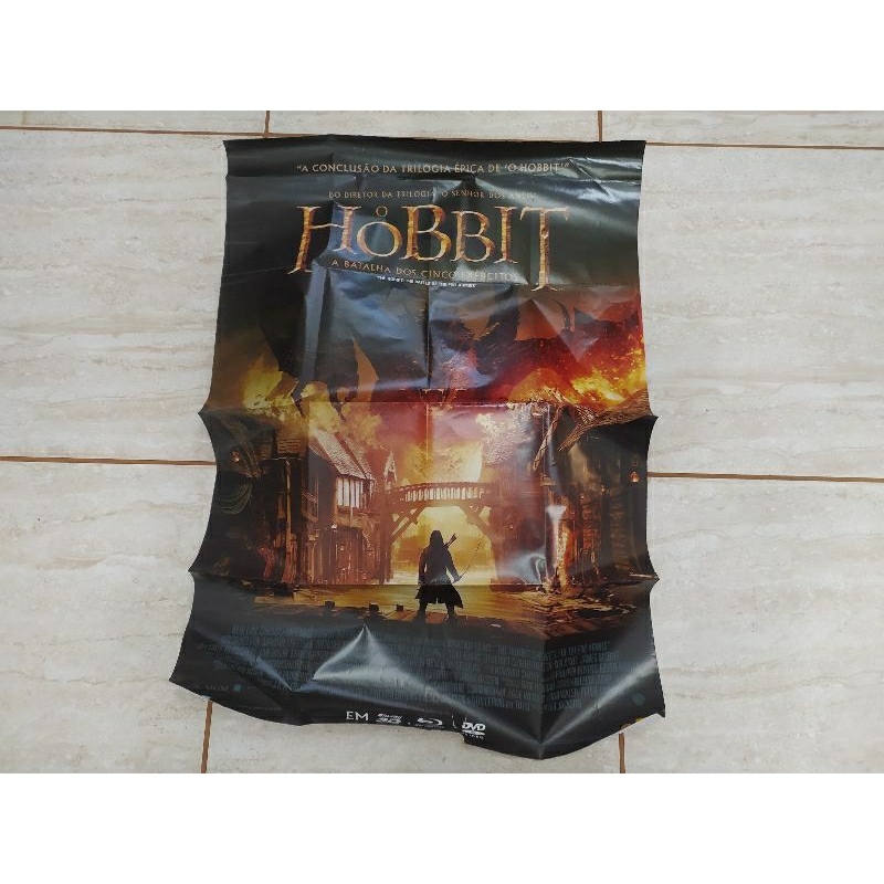 Poster do Filme: O Hobbit A Batalha dos Cinco Exércitos (de locadora só poster sem dvd) usado
