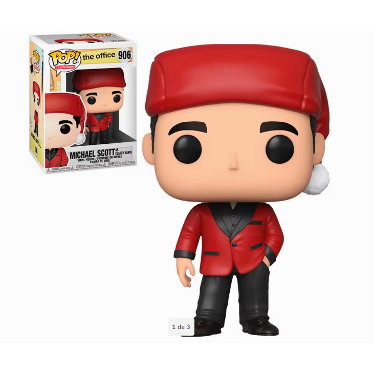 FUNKO POP THE OFFICE MICHAEL SCOTT CLASSIC SANTA  906 NOVO ORIGINAL