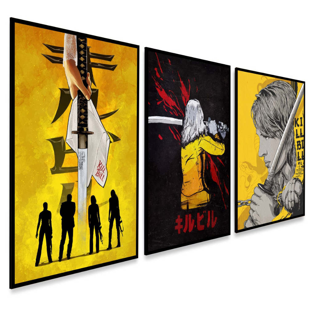 Kit 3 Quadros Decorativos Filme Kill Bill em Oferta na Shopee