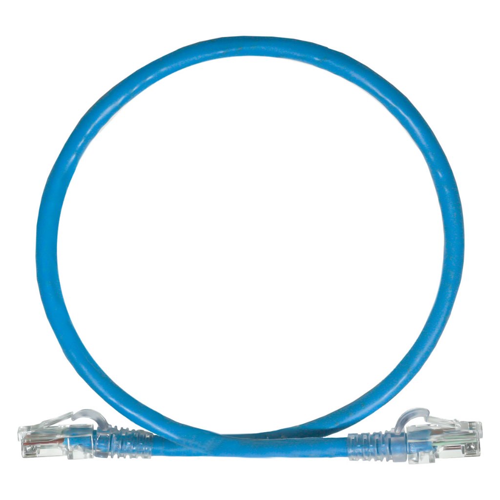 Cabo de Rede Patch Cord 1 Metro Cat5e 100% Cobre Azul Crimpado Lan Utp Ethernet