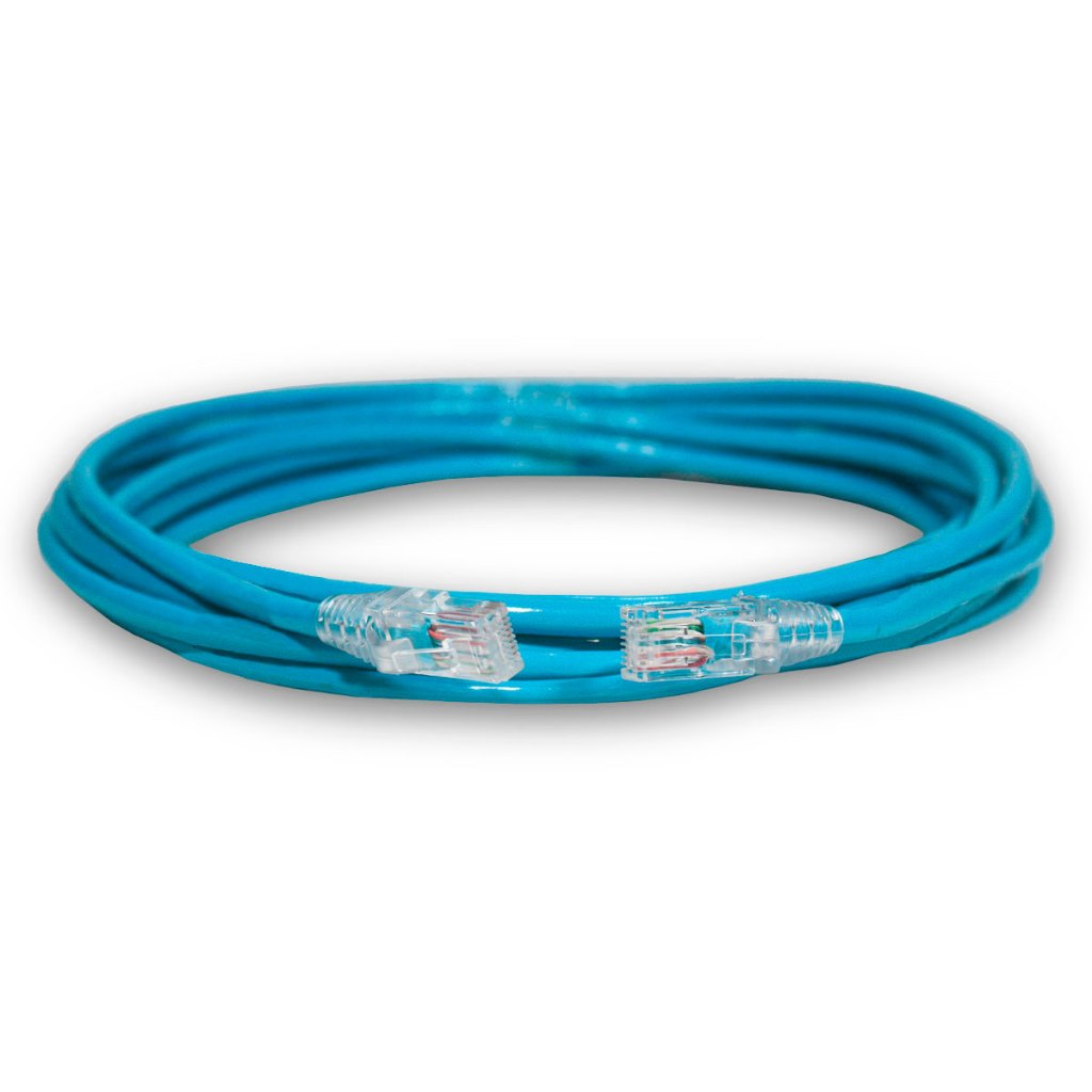 Cabo de Rede Patch Cord 5 Metros Cat5e 100% Cobre Azul Crimpado Lan Utp Ethernet