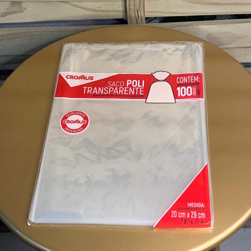 Saco Transparente Incolor 20x29cm Pacote Com 100unidades Cromus em Oferta na Shopee
