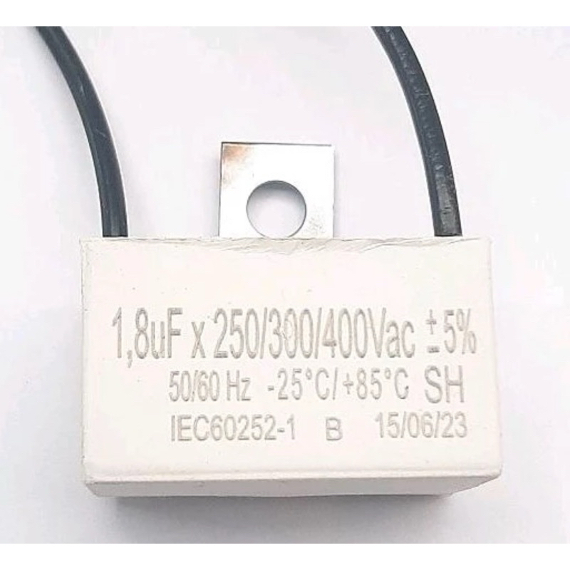 Capacitor 1,8uf 250/300/400vac Ventilador Mondial Arno Ventisol