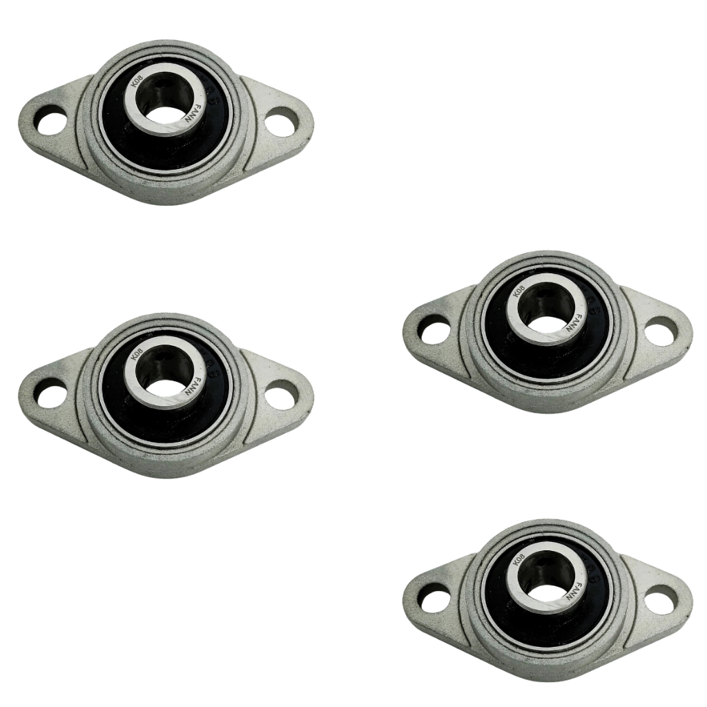 Kfl08 - Kits Com 2 ou 4 Mancais Com Rolamento Para Eixos De 8mm