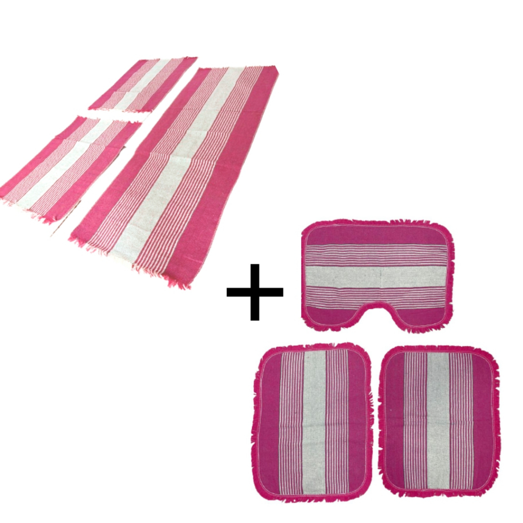 Jogo de Banheiro + Jogo Passadeira Tapete Cozinha 3 Peças Decorativção Casa Nova Preço baixo em Oferta na Shopee