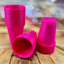 50~250 COPO ANIVERSARIO 200ml PINK BELLO FESTAS (CHOCO)