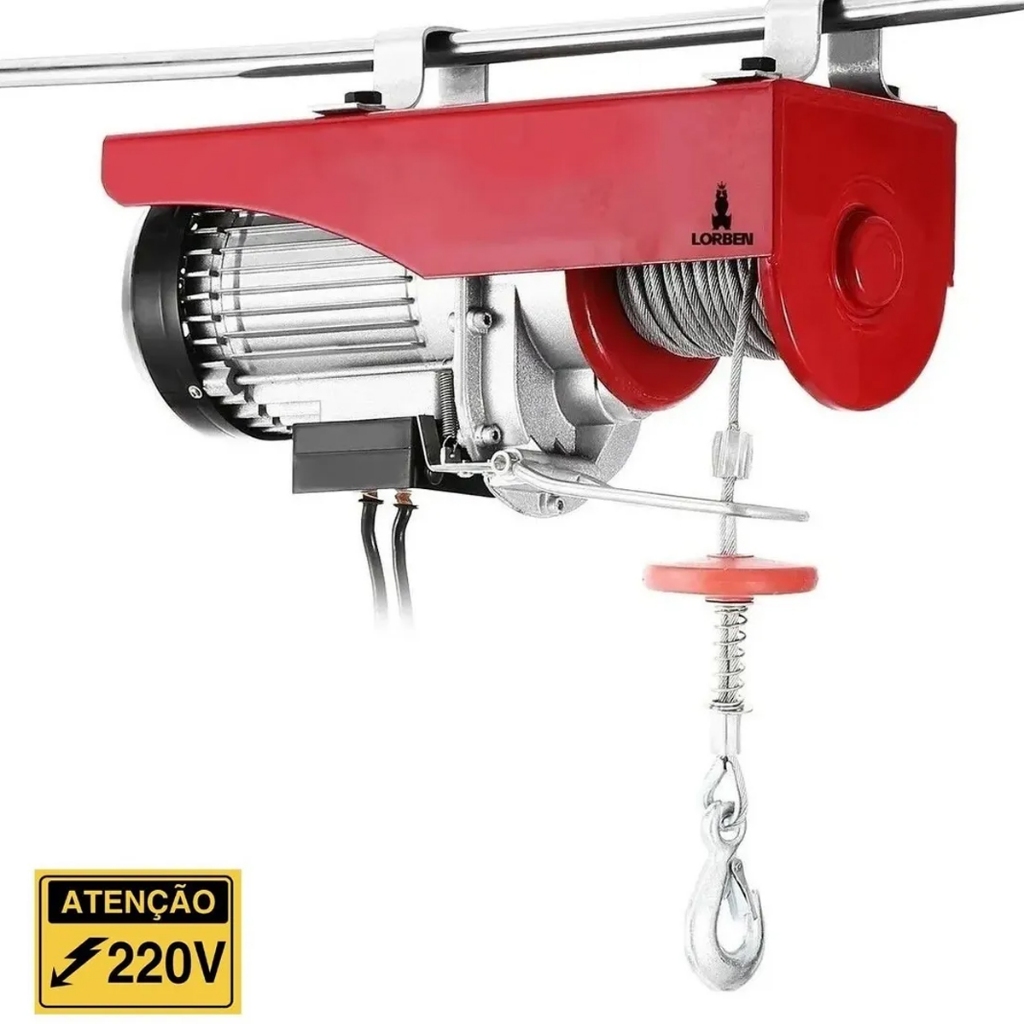Talha Elétrica Lorben Guincho Guindaste 650W Capacidade 150kg a 300kg 220V
