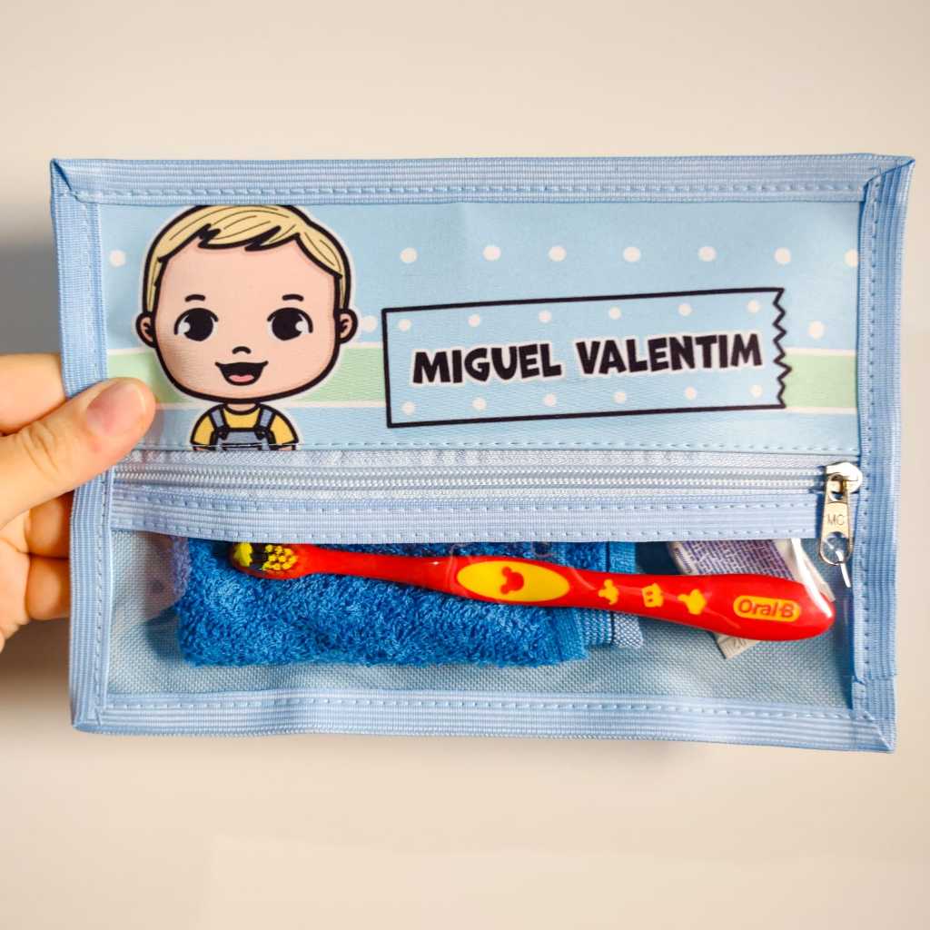 PORTA ESCOVA - ORGANIZADOR HIGIENE INFANTIL - COM NOME - anuncio 1