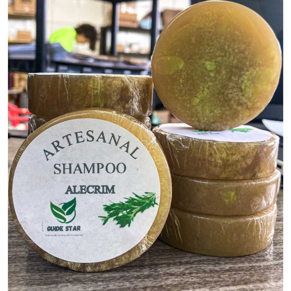 Shampoo Sólido de Alecrim Vegano Controle de Queda e Crescimento em Oferta na Shopee