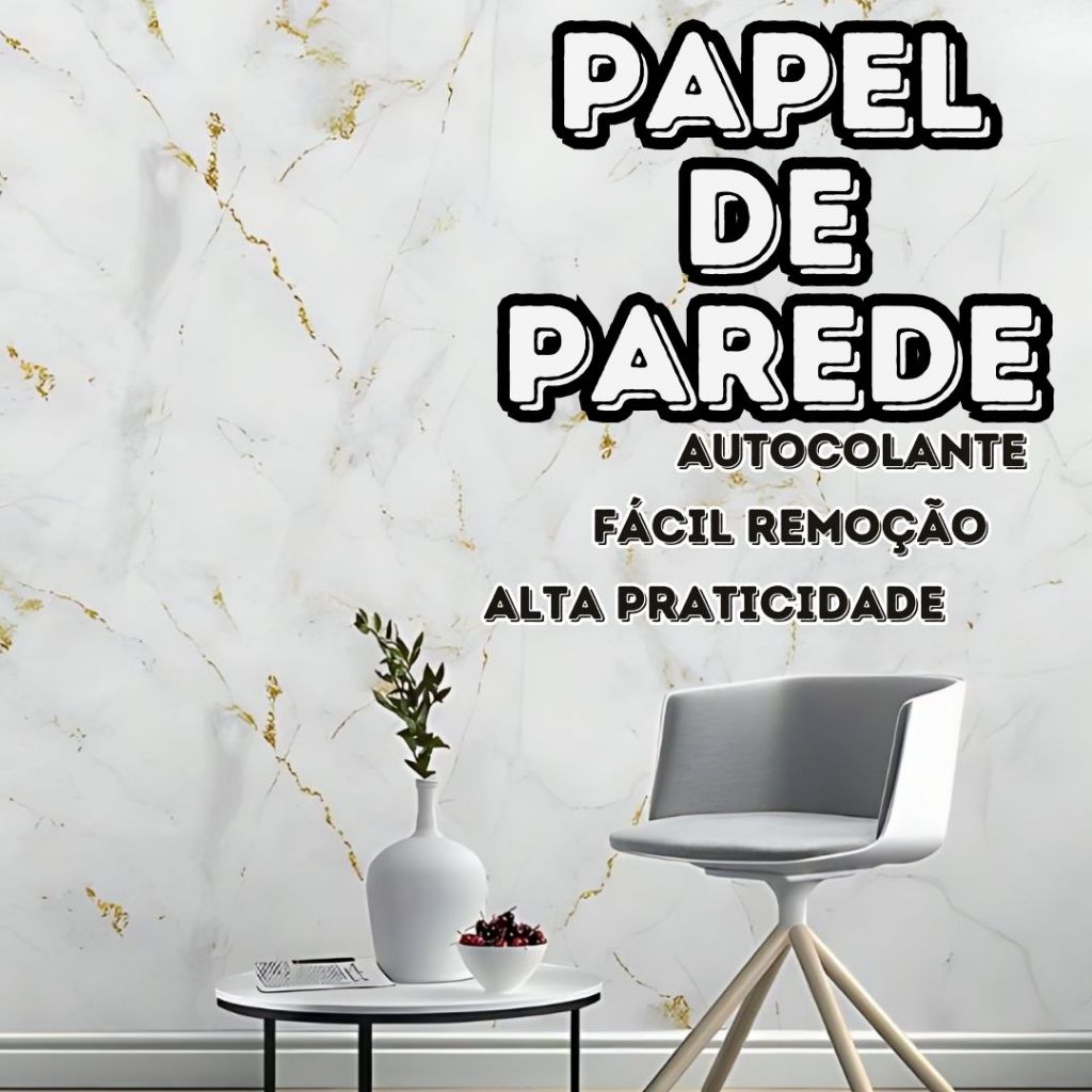 Papel de Parede 3d Adesivo Autocolante Decorativo 5 Metros  Para Sala Ripado Cinza Amadeirado Marmorizado Tijolinho Infantil Para Quarto Autoadesivo