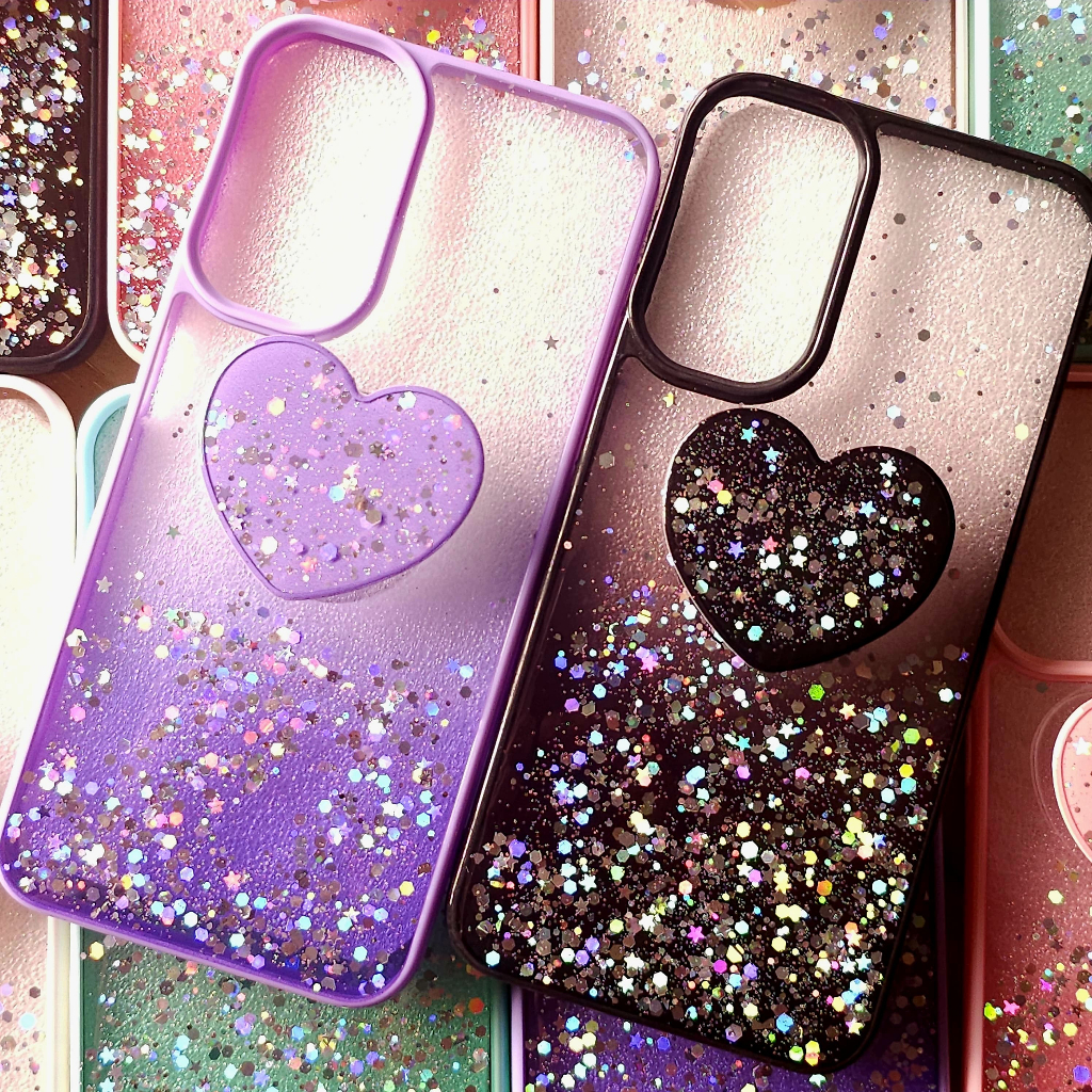 Capa Capinha case anti impacto para Samsung Galaxy A15 - Capinha com glitter e Pop Socket para Samsung Galaxy A15