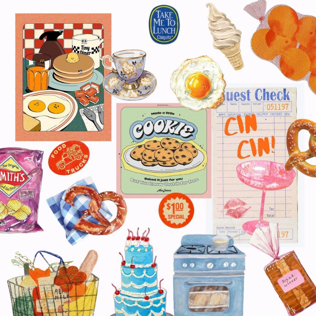 Kit Vintage Food Para Decoração Scrapbook Diário Journal Colagem Impermeável em Oferta na Shopee