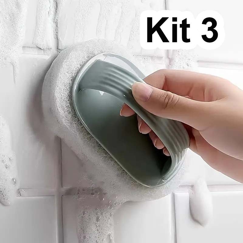 Esponja Mágica Ergonômica para Limpeza Pesada Escova De Limpeza Com Alça Doméstica