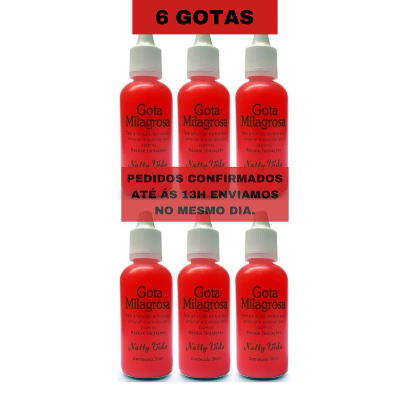 KIT 06 Gota Milagrosa Natty Vida 30ml Para os Pés - Combate Rachadura!