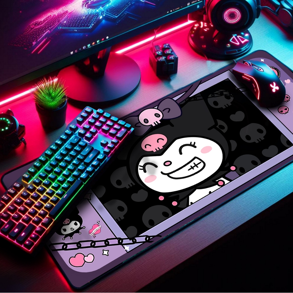 Mouse Pad Gamer Premium 65x32cm Borda Costurada Diversas Estampas SuperCute em Oferta na Shopee