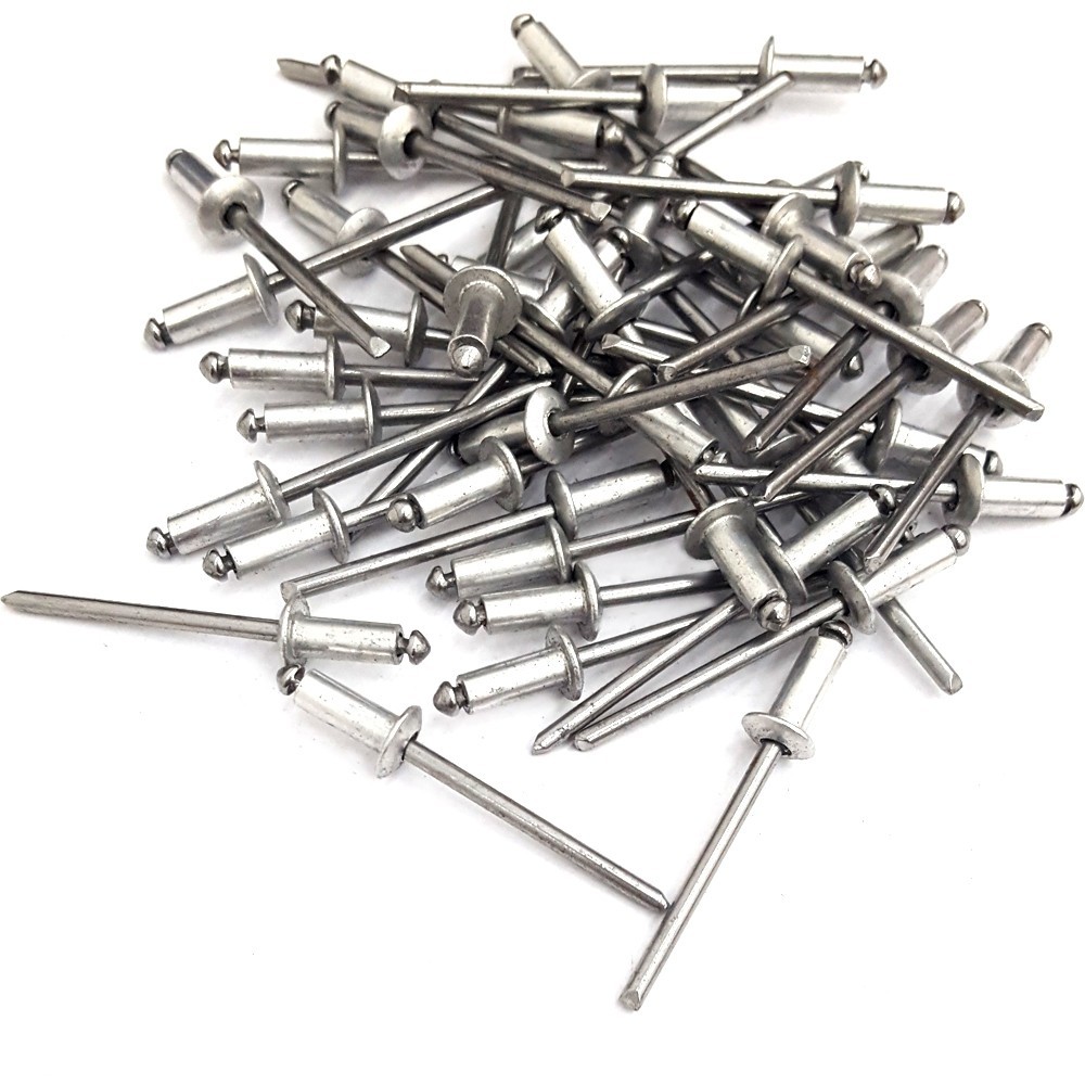 Pacote 100 Rebite Pop Repuxo Alumínio 312 3,2x12mm