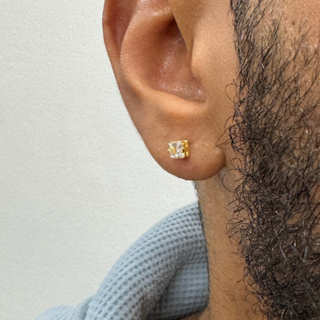 Brinco Diamantado Masculino Banhadoa  Ouro 18K em Oferta na Shopee