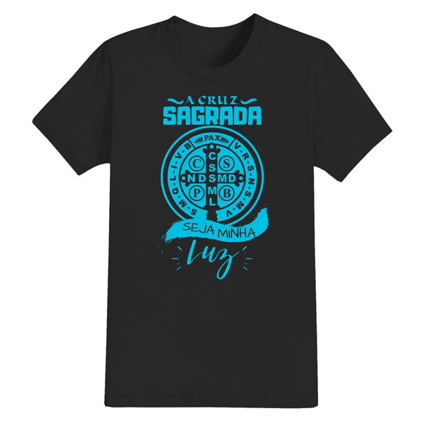 Camiseta Estampada Unissex Estampada Confortável A Cruz Sagrada