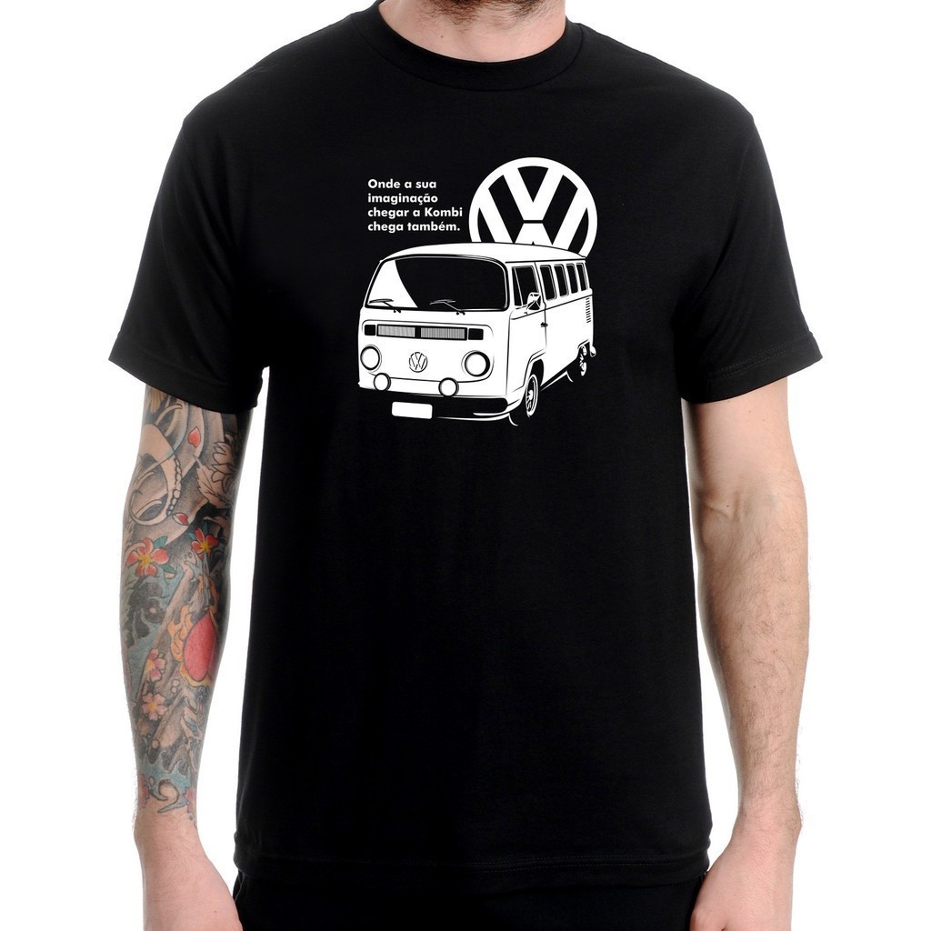 Camiseta Masculina Kombi Clipper Volkswagen Carros Antigos Silk Screen