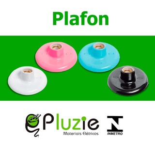 Plafon bocal de lâmpada simples 100W branco preto rosa azul sobrepor para teto soquete bivolt kit