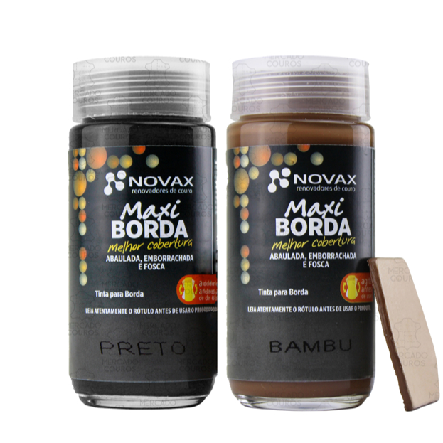 2 Tinta Maxi Borda P/ Pintar Borda de Couro Ou Sintético