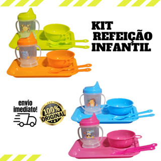 Kit Refeição Infantil De Plástico Com 5 Pçs Kit Alimentação Bebês em Oferta na Shopee